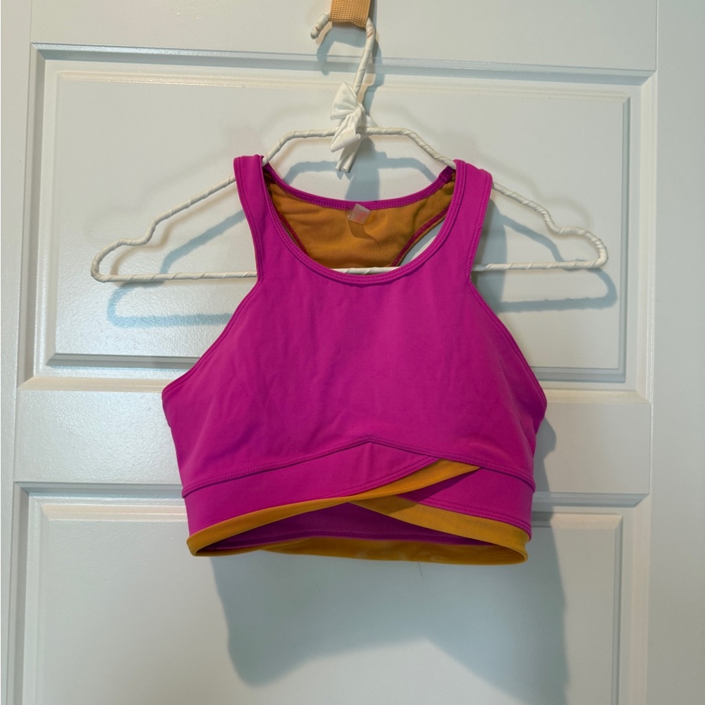 FP Movement by Free People Magenta and Mustard Crop Top